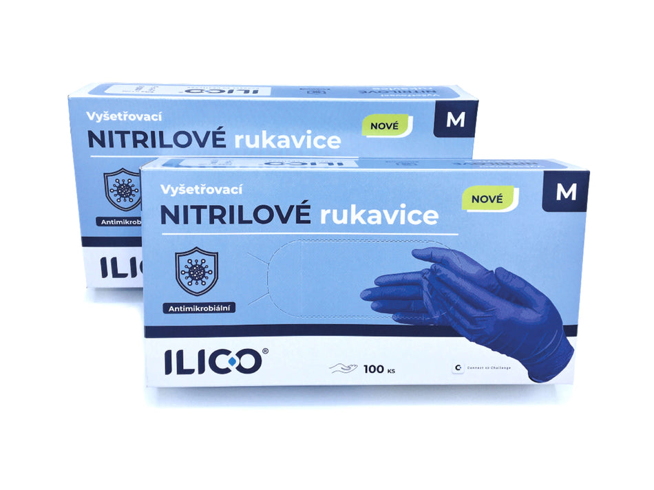 ILICO Antimikrobiální nitrilové rukavice – vel. XS (VÝPRODEJ)